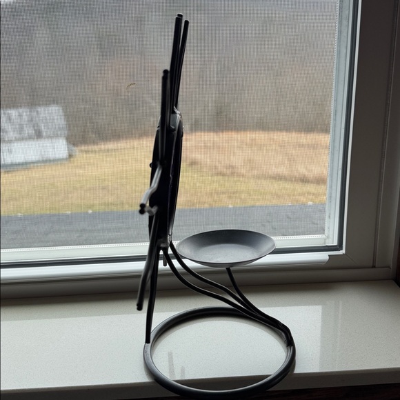 Cobalt Blue Sun and Moon Metal Art Candle Holder - Picture 5 of 10